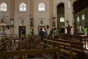 Los atentados de Sri Lanka dentro de una iglesia.-AP