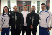 Los cinco jugadores sorianos que compitieron en Tordesillas.-Cedida