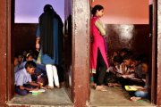 Dos aulas del centro escolar Gramin Vikas Saniti-LUCAS FONT