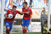 Enrich celebra un gol. DIEGO MAYOR-
