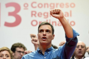 Pedro Sánchez, el pasado domingo en el congreso de los socialistas madrileños.-PERIODICO (EFE / FERNANDO VILLAR)