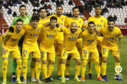 Uno de los onces iniciales del Alcorcón en una temporada en la que está siendo la revelación de Segunda División.-LFP
