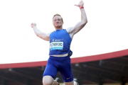 El atleta Greg Rutherford compitiendo en la Birmingham Diamond League el pasado domingo-MATTHEW CHILDS / REUTERS