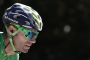 Alejandro Valverde, durante la segunda etapa de la Vuelta.-EFE / JAVIER LIZÓN