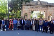 María del Mar Angulo y afiliados, ayer, en la presentación de su candidatura.-ALVARO MARTÍNEZ