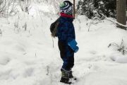 El hijo mayor de Messi, Thiago, disfrutando de la nieve en Finlandia, en una imagen que ha sido borrada posteriormente.-INSTAGRAM / ANTONELLA ROCUZZO