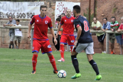 Íñigo Pérez y Ripa en el encuentro del sábado que el Numancia jugó en Navaleno ante el Bilbao Athletic.-Daniel Rodríguez