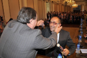 Ricardo Corredor felicita a Rey tras el nombramiento.-V.G.