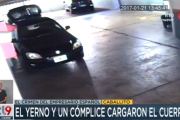 Imágenes captadas por las cámaras de videovigilancia en las que se aprecia como trasladan el cadáver del empresario español.-