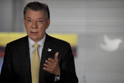 El presidente colombiano, Juan Manuel Santos, ayer.-Juan David Tena / EFE