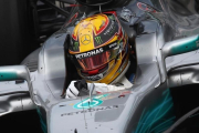 Lewis Hamilton (Mercedes), en su vuelta rápida de hoy en Canadá.-CLIVE MASON
