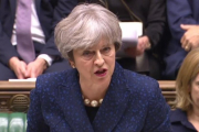 Theresa May, en su comparecencia en la Cámara de los Comunes.-/ AFP