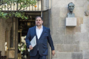 Oriol Junqueras, en el Palau de la Generalitat.-FERRAN SENDRA