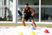 Suárez, en la ciudad deportiva del Barcelona.-FC BARCELONA