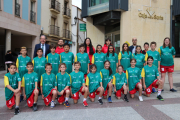 Los dos equipos seleccionados, masculino y femenino, que representarán a Soria en el Programa Regional de Detección de baloncesto. HDS