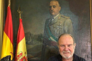 El general retirado, Juan Chicharro, presidente de la Fundación Francisco Franco.-