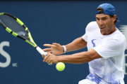 Nadal, entrenándose en Quebec este lunes para preparar la Rogers Cup-JEAN-YVES AHERN (USATODAY SPORTS)