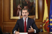 Felipe VI, en un momento de su discurso.-EFE / J.P.GANDUL