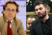 El periodista Hermann Tertsch y el diputado de ERC Gabriel Rufián.-