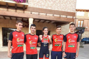 Los triatletas sorianos que competían el domingo en el Regional de triatlón cross.-HDS