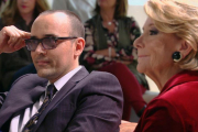 Risto Mejide y Esperanza Aguirre, en el programa de Cuatro 'Chester in love'.-