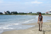 La soriana Laura García en la playa de Stavanger-