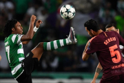 Gelson Martins en un partido de Champions League ante el Barcelona-FRANCISCO LEÓN