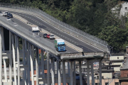 El puente Morandi, tras el accidente, el pasado agosto-