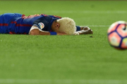 Neymar, el pasado sábado en el partido contra el Alavés.-AFP / LLUÍS GENÉ