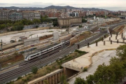 Obras de la estación de La Sagrera, en septiembre del 2015.-ALBERT BERTRAN