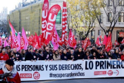 Manifestación de CCOO y UGT en Madrid.-JUAN MANUEL PRATS
