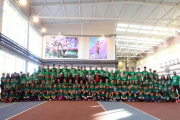 El equipo del Atletismo Numantino con todas sus categorías en el Módulo de Los Pajaritos.-Álvaro Martínez