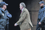 Bárcenas, el pasado día 13, para presentarse en la Audiencia Nacional tras salir de prisión-Foto: JOSE LUIS ROCA