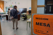 Colegio electoral en las Pedrizas a primera hora de la mañana.-P.P.S.