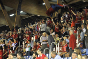 Imagen de la grada del campo de Los Pajaritos en un encuentro del Numancia en la actual temporada.-Diego Mayor