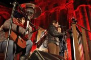 Actuación de El Letrerío, ayer, en San Nicolás.-Mario Tejedor