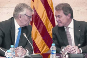 Eduardo Torres-Dulce junto al presidente Artur Mas, el pasado mes de julio.-Jordi Bedmar