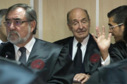 Miquel Roca, abogado de la infanta Cristina, en la sala del juicio del 'caso Nóos'.-EFE / CATI CLADERA