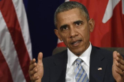 Obama habla con la prensa durante su reunión con el primer ministro de Canadá, en Manila, este jueves.-AP / SUSAN WALSH