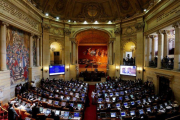 Vista general de la sesión del Congreso colombiano donde se aprobó el nuevo acuerdo de paz, en Bogotá.-EFE / LEONARDO MUÑOZ