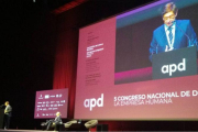 Intervención de Goirigolzarri en el congreso de la APD en Barcelona.-EL PERIÓDICO