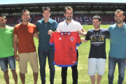 López Garai con el resto de los integrantes del cuerpo técnico del Numancia 2018-2019.-Valentín Guisande