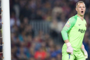 Ter Stegen, en un partido con el Barcelona-