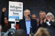 Corbyn en una marcha a favor de los refugiados, este sábado.-EFE / ANDY RAIN