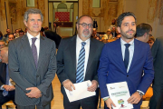 Francisco Riberas, Fernando Rey y César Pontvianne durante la presentación del programa-ICAL