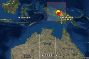 La zona del sismo en Nueva Guinea en Indonesia.-EL PERIÓDICO