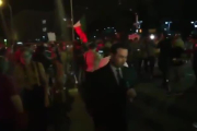 Disturbios en las calles durante un mitin de Trump en Nuevo México.-