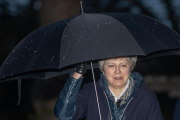 Theresa May ayer en Londres.-AFP / DANIEL LEAL-ILIVAS