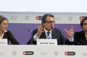 Artur Mas en unas jornadas sobre la paz celebradas en Barcelona.-FERRAN NADEU