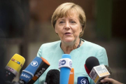 Angela Merkel, en una rueda de prensa, este jueves.-Foto: AFP / ODD ANDERSEN